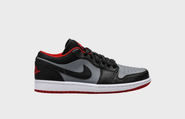 Air Jordan 1 Retro Low (Black/Red/Grey)