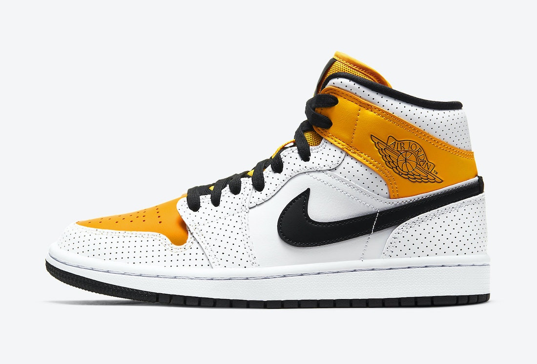 Air Jordan 1 Mid “University Gold” (White)