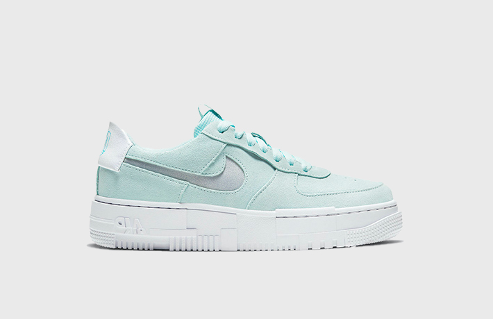 nike air force 1 pixel mint green suede