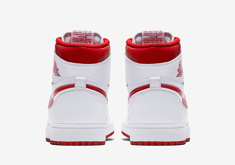 Jordan 1 white metallic red online