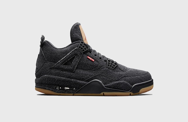 Levi's x Air Jordan 4 Retro "Black Blank Tag"
