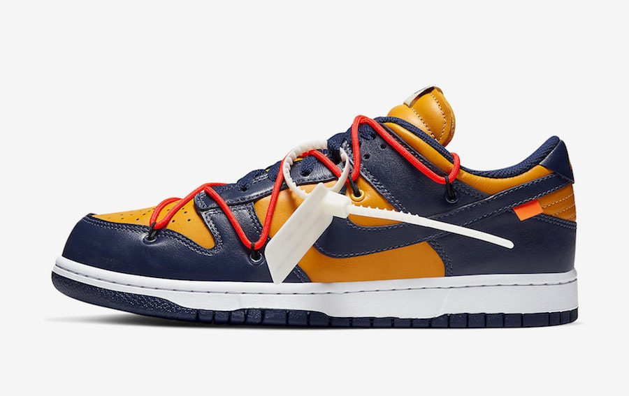 Nike x Off-White Dunk Low "Gold Navy"