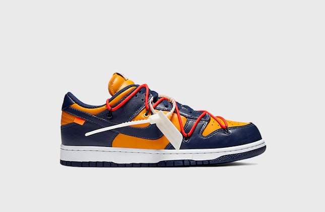 Nike x Off-White Dunk Low "Gold Navy"