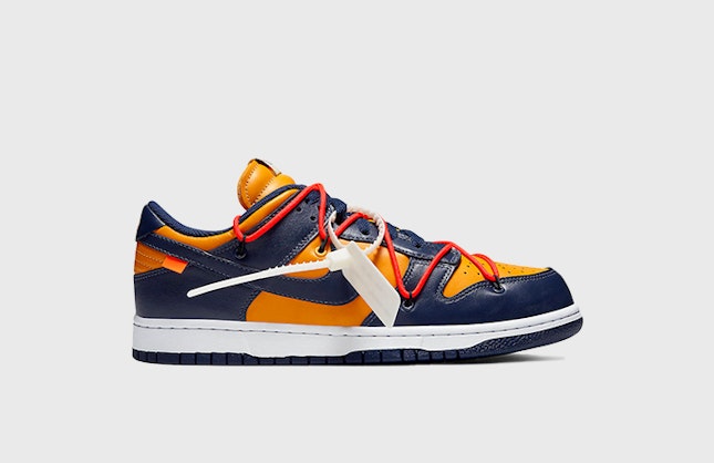 Nike x Off-White Dunk Low "Gold Navy"