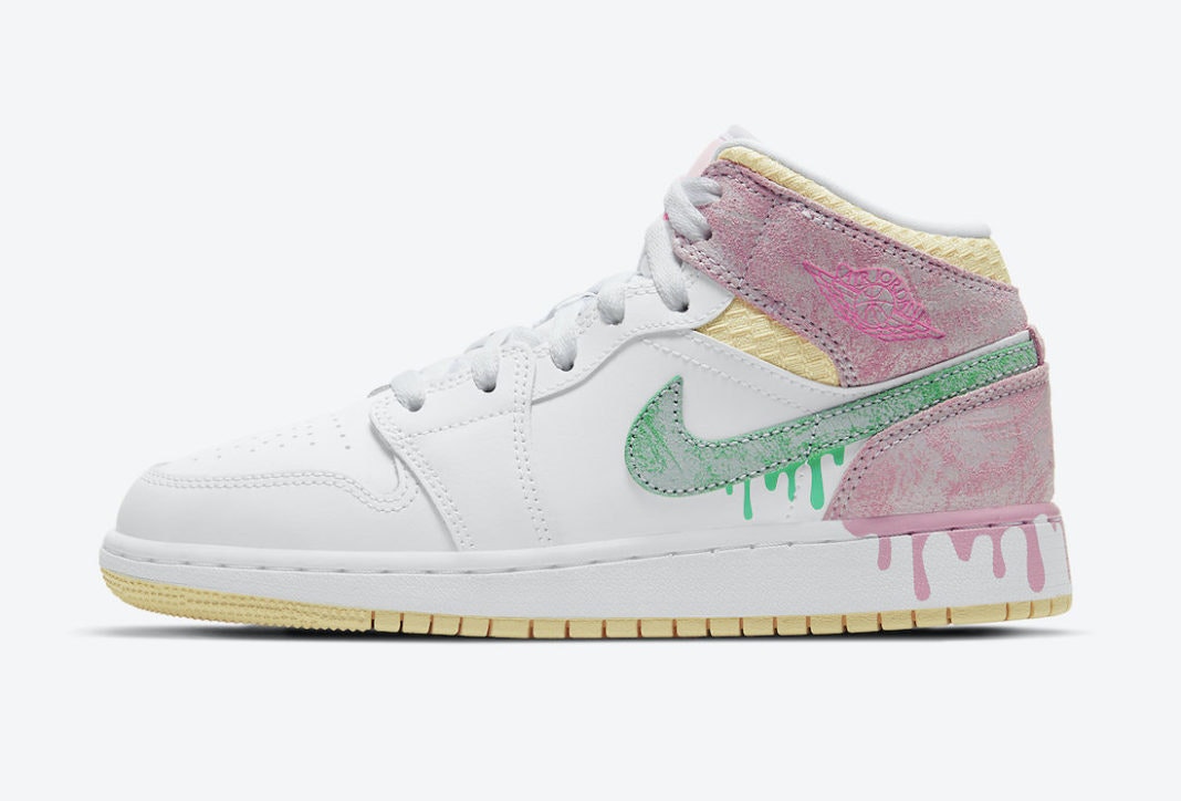 Air Jordan 1 Mid GS “Paint Drip”