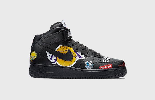Supreme x NBA x Nike Air Force 1 Mid "Black"