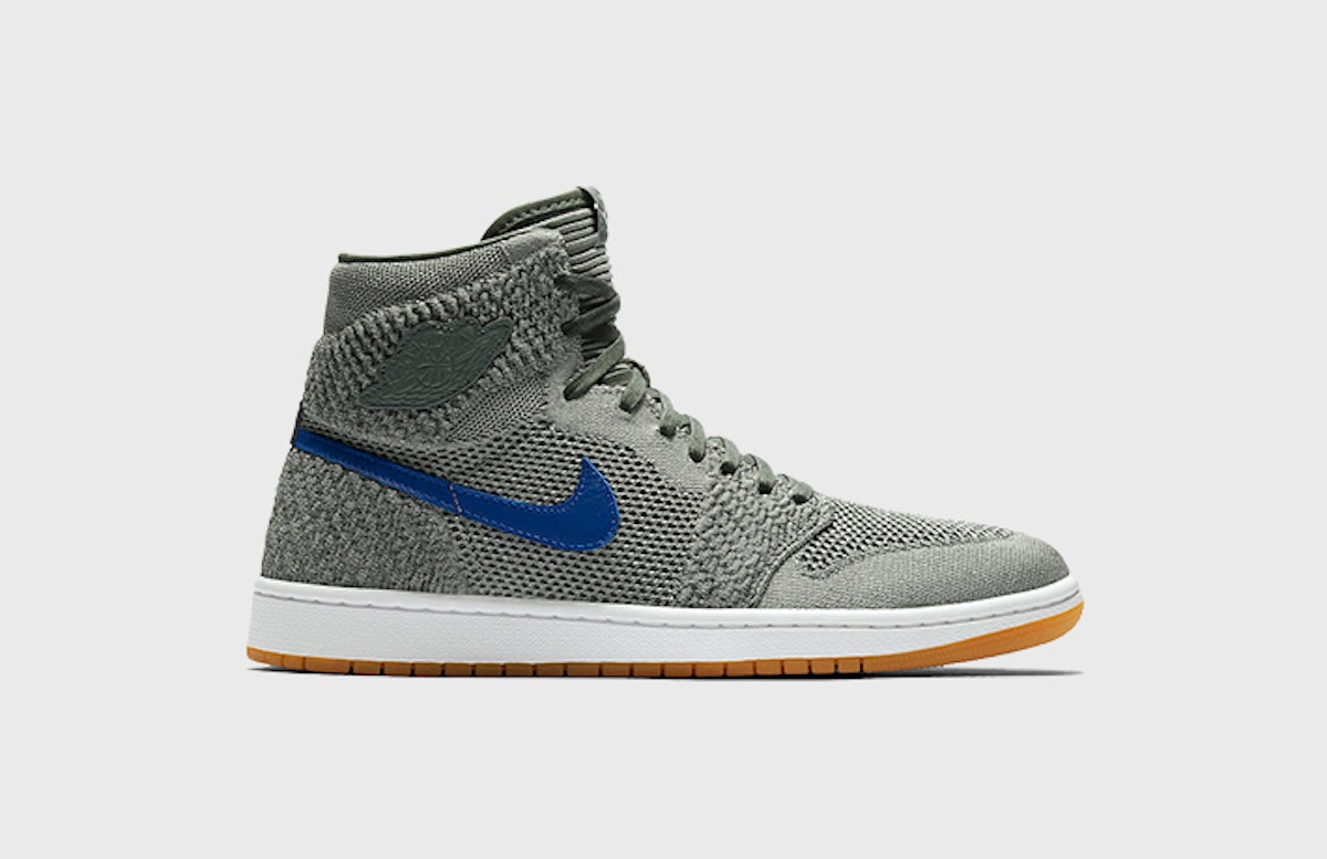 air jordan 1 flyknit clay green