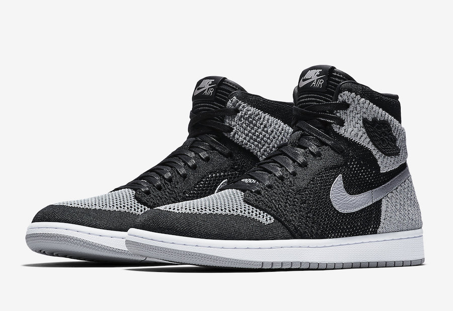 Jordan 1 flyknit grey on sale