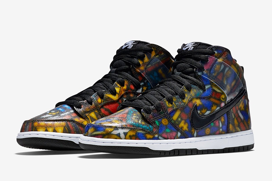 concepts x nike sb dunk high stained glass