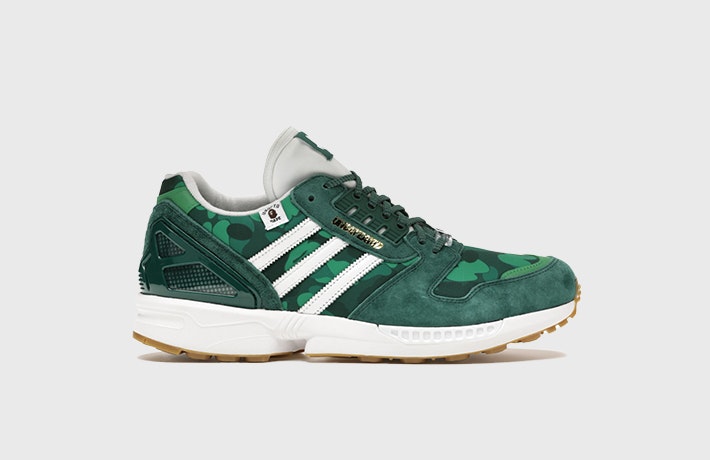 BAPE x Undefeated x adidas ZX 8000 "Green Camo"