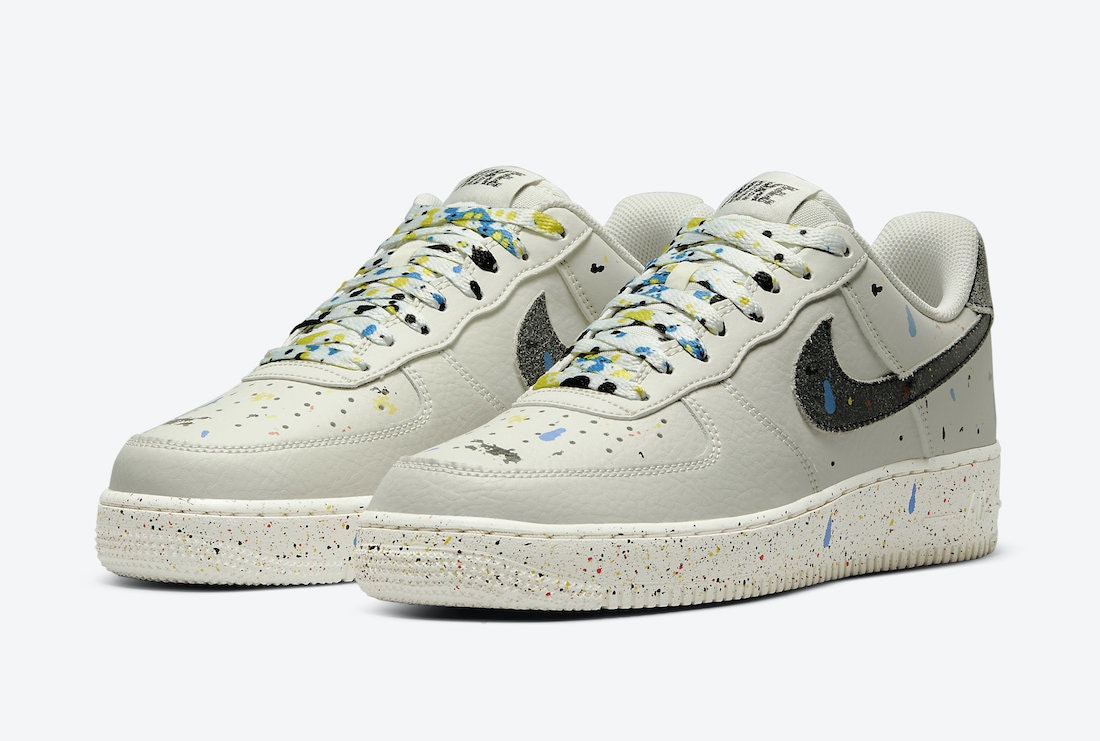 Nike Air Force 1 Low "Paint Splatter" (Light Bone)