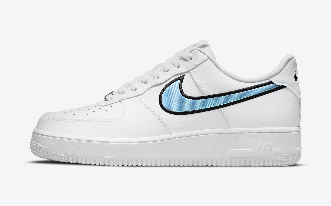 iridescent swoosh air force 1