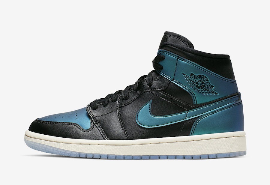 Air Jordan 1 Mid Wmns "Black Iridescent"