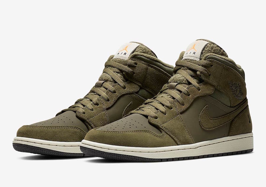 Air Jordan 1 Mid “Olive Fleece”