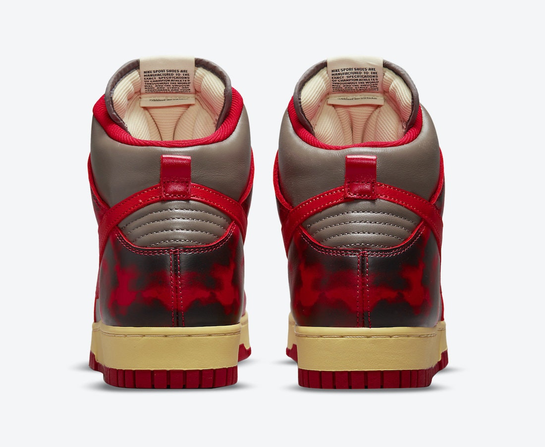 Nike Dunk High 1985 “Red Acid Wash”