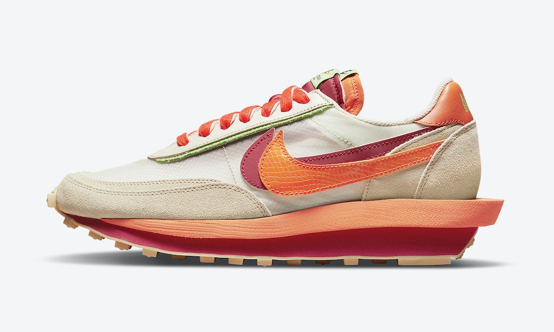 Clot x Sacai x Nike LDWaffle "Orange Blaze"