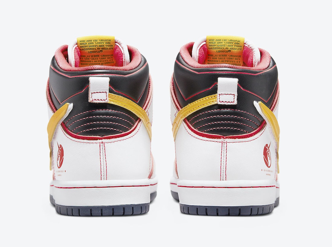 Gundam x Nike SB Dunk High "White Amarillo"