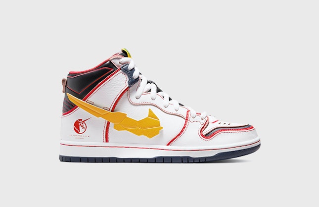 Gundam x Nike SB Dunk High "White Amarillo"