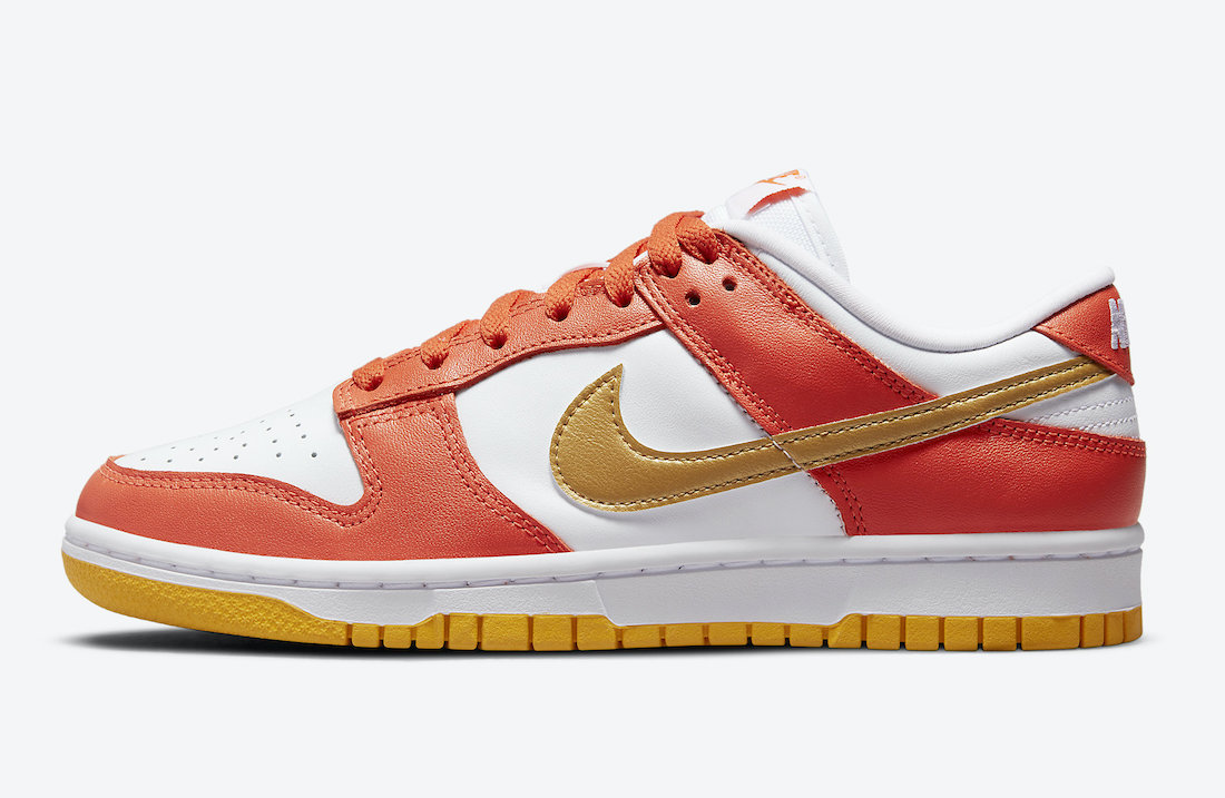 orange and gold dunks