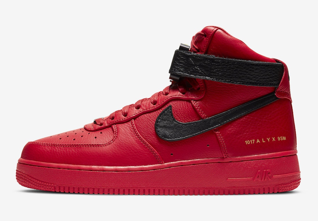 Alyx x Nike Air Force 1 High "University Red"