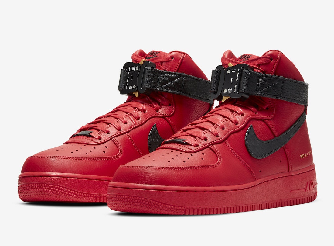 Alyx x Nike Air Force 1 High "University Red"