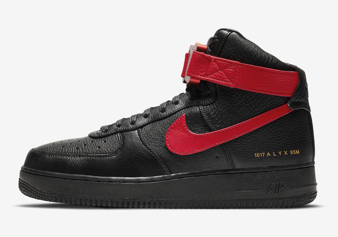 Alyx x Nike Air Force 1 High "University Red Swoosh"