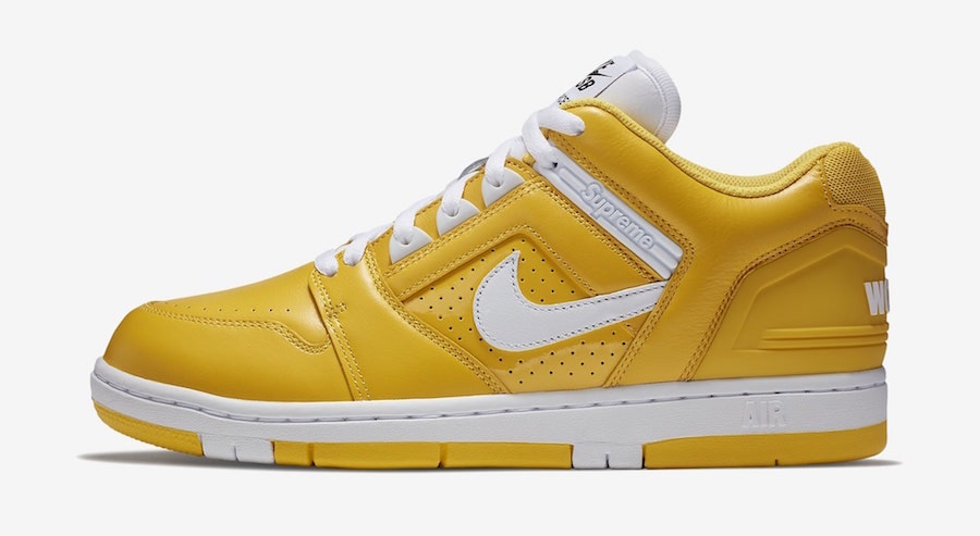 Supreme x Nike SB Air Force 2 Low "Varsity Maize"