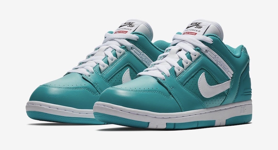 Supreme x Nike SB Air Force 2 Low "New Emerald"