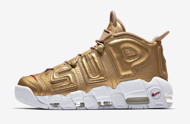 Nike Air More Uptempo Supreme Suptempo Gold - Metallic