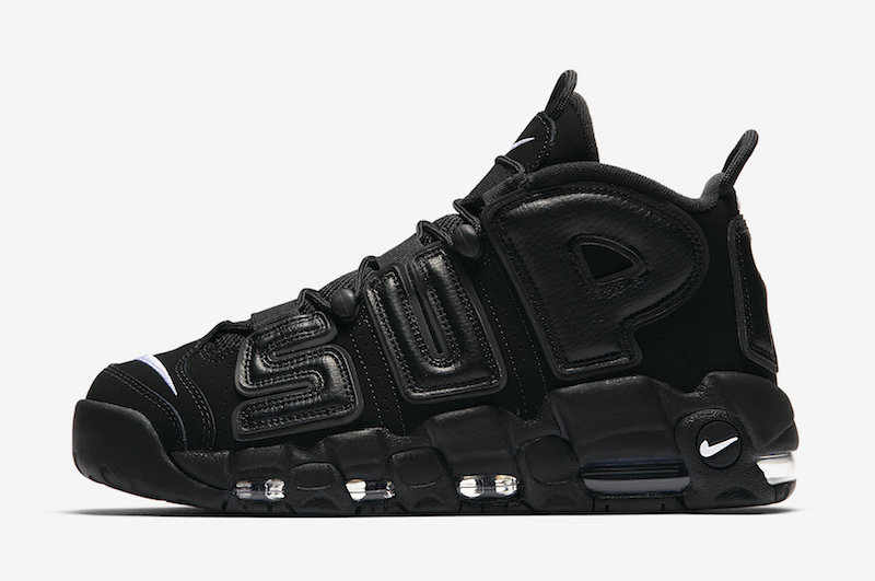 supreme x nike air more uptempo black