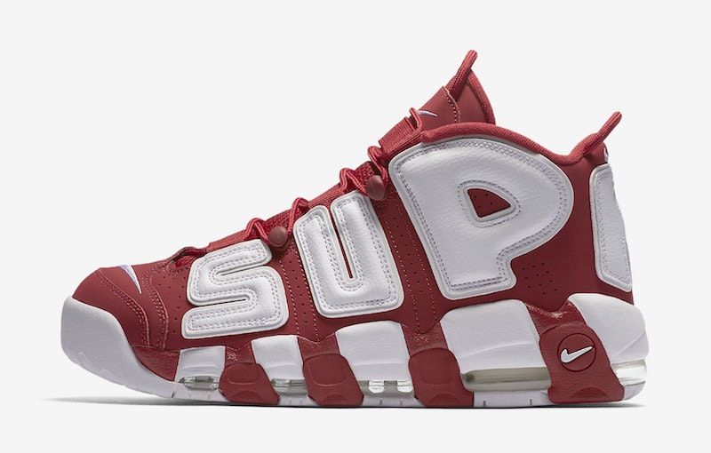 Supreme x Nike Air More Uptempo "Varsity Red"