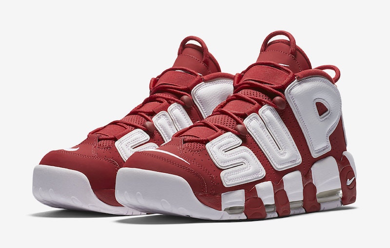 Supreme x Nike Air More Uptempo "Varsity Red"