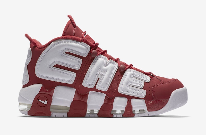 Supreme x Nike Air More Uptempo "Varsity Red"