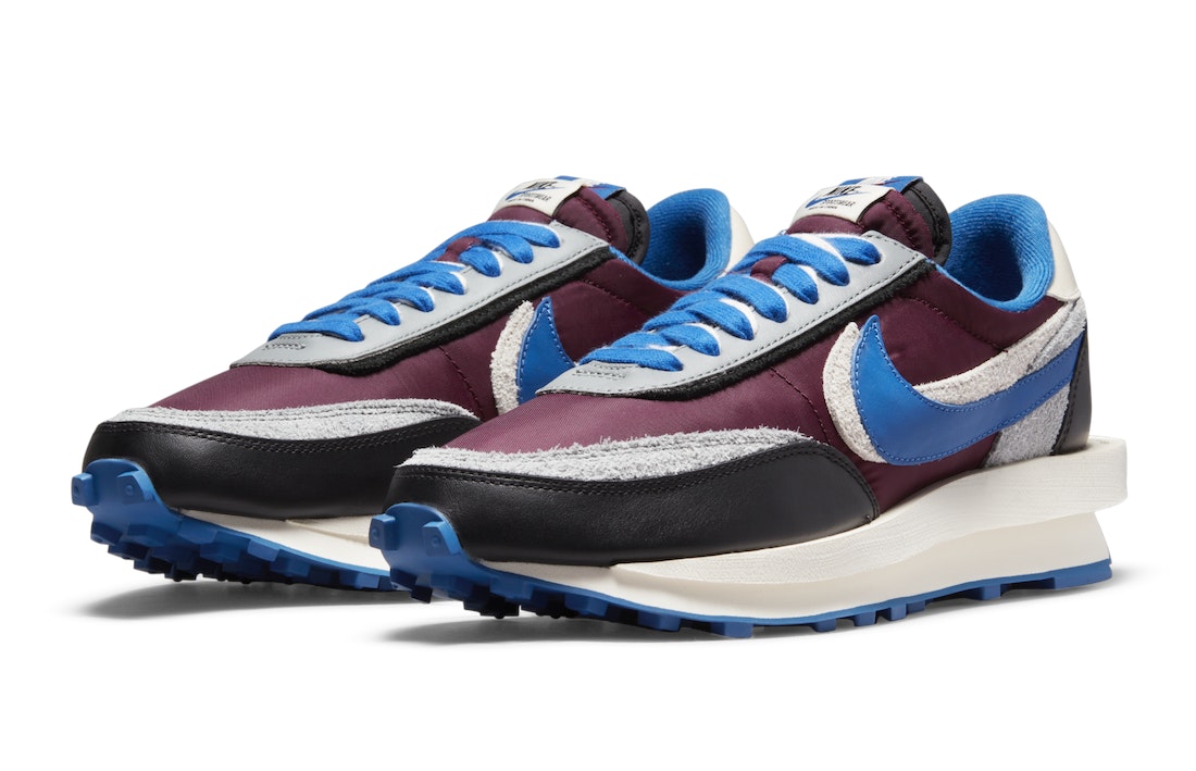 Undercover x Sacai x Nike LDWaffle "Night Maroon"