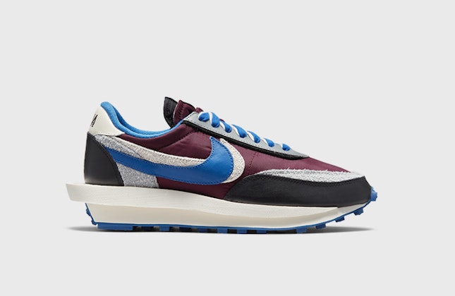 Undercover x Sacai x Nike LDWaffle "Night Maroon"