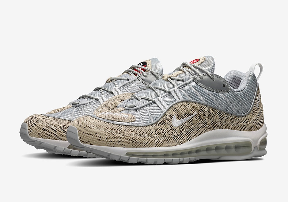 Supreme x Nike Air Max 98 “Silver Snakeskin”