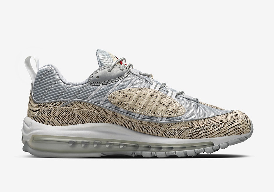 Supreme x Nike Air Max 98 “Silver Snakeskin”