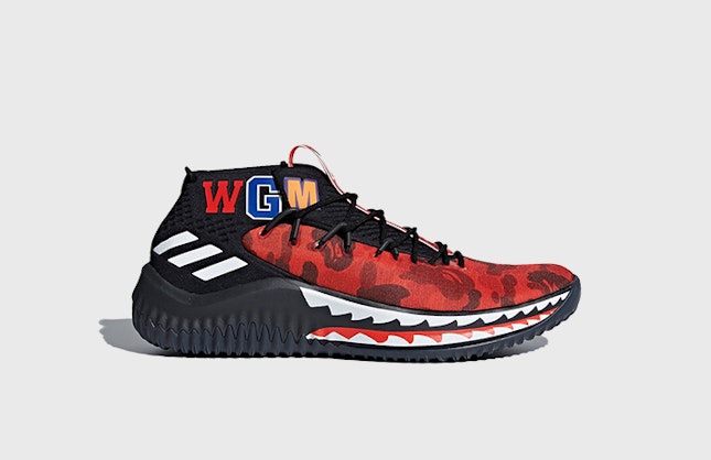 BAPE x adidas Dame 4 "Red Camo"
