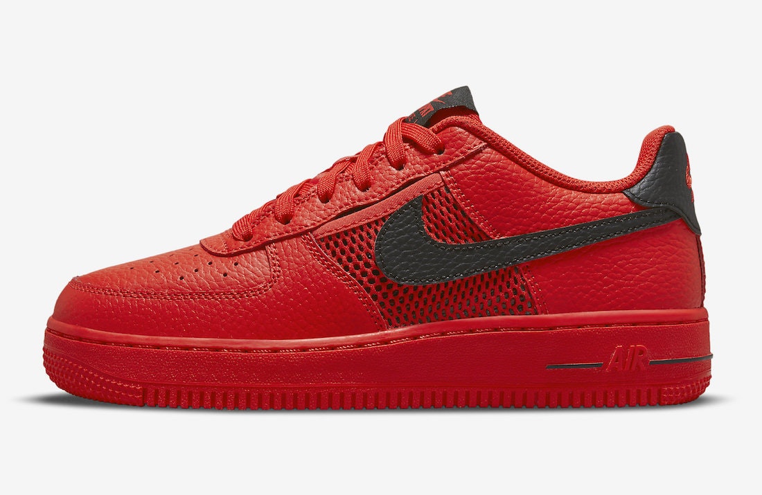 Nike Air Force 1 Low GS "Mesh Pocket (Red)"
