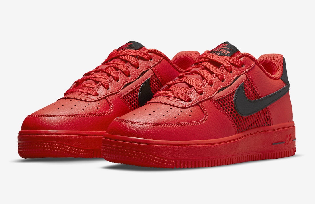 Nike Air Force 1 Low GS "Mesh Pocket (Red)"