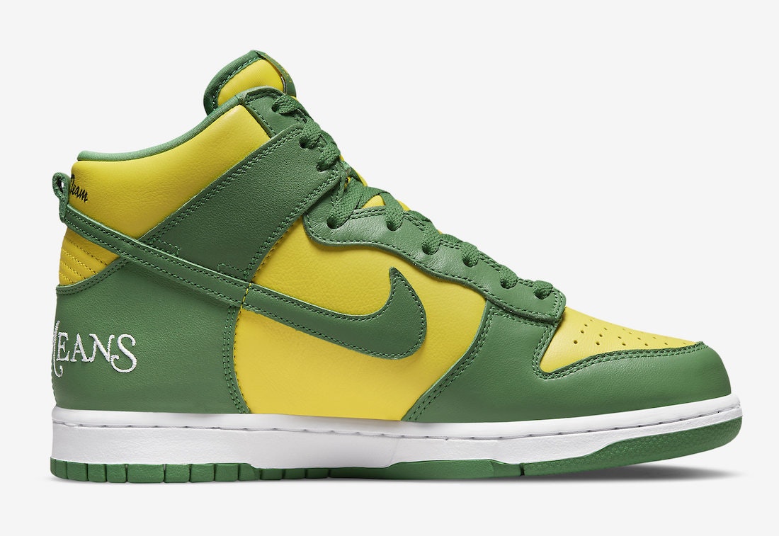 Supreme x Nike SB Dunk High "By Any Means" (Brazil Green)