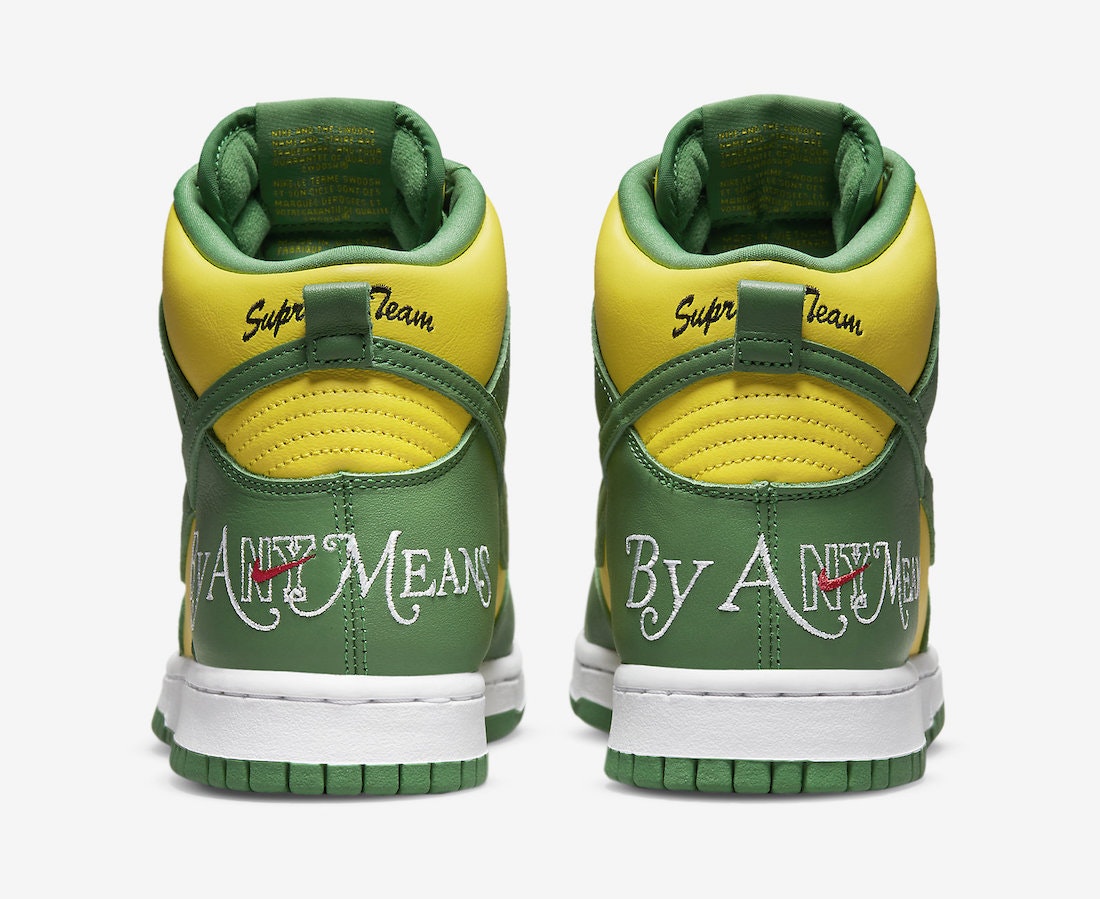 Supreme x Nike SB Dunk High By Any Means Brazil Green kaufen DN3741 700 HEAT MVMNT