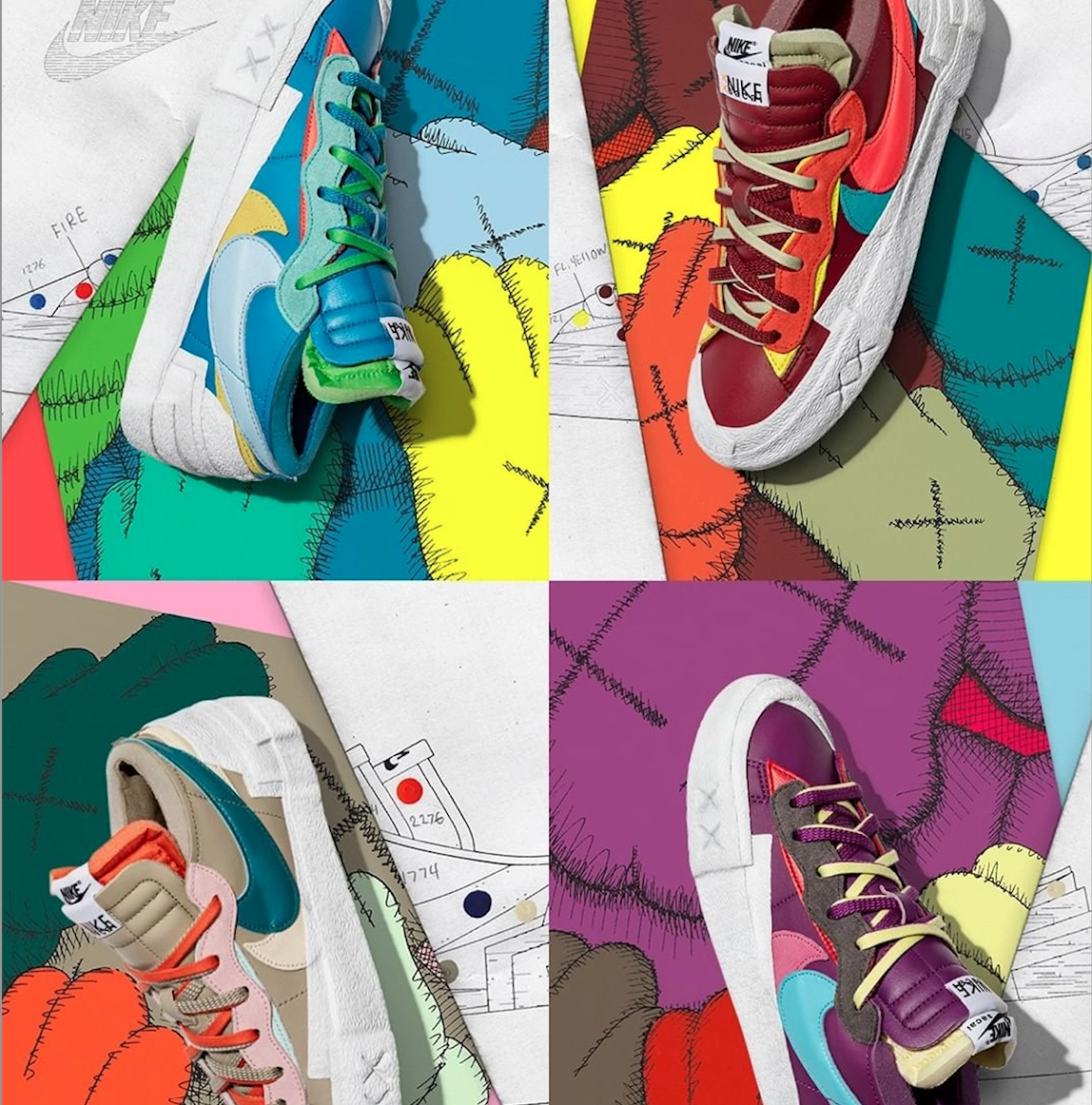 nike sacai blazer low resell