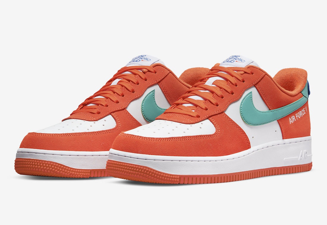 White and orange air force 1 cheap
