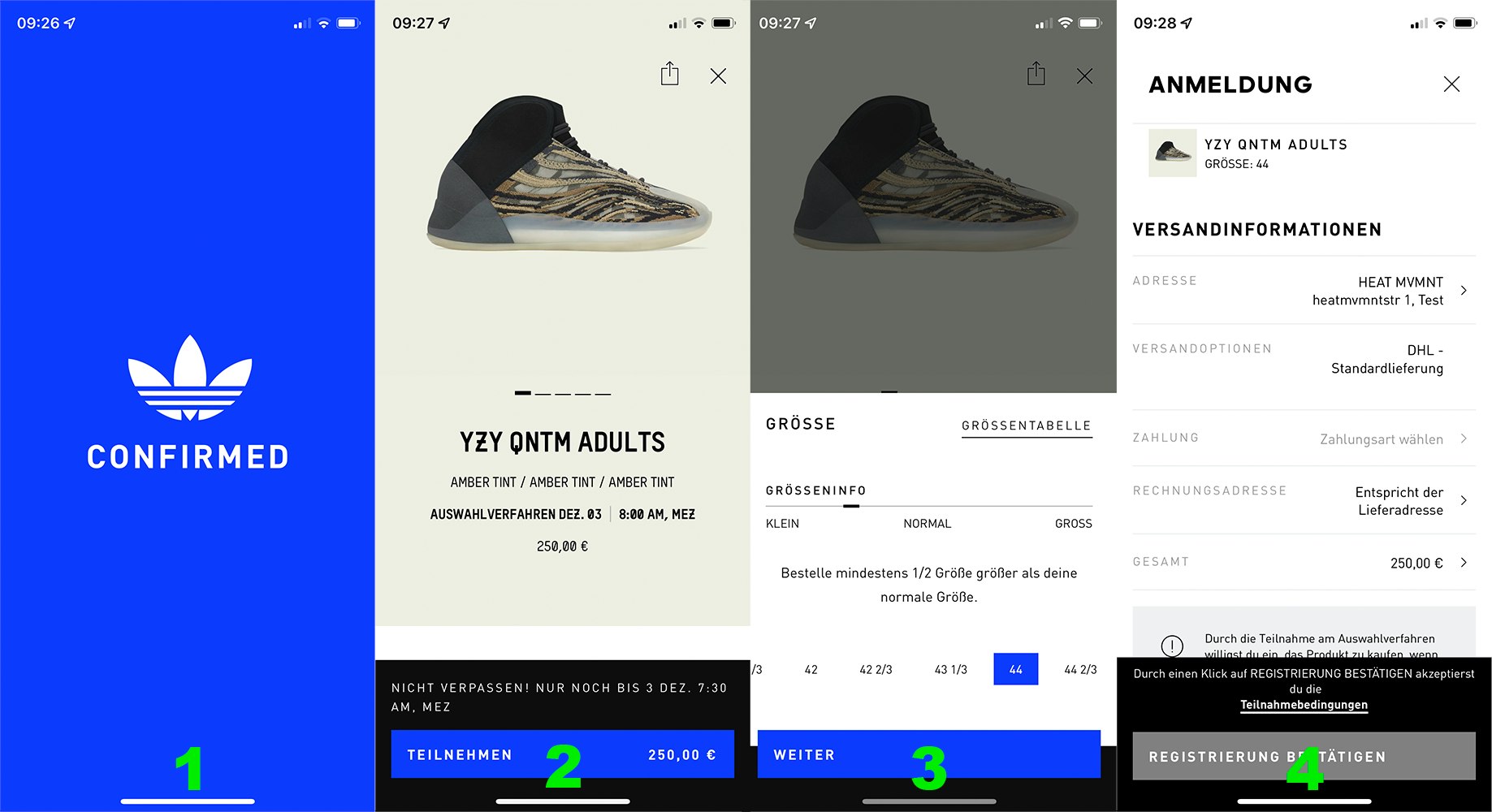 Die adidas CONFIRMED App