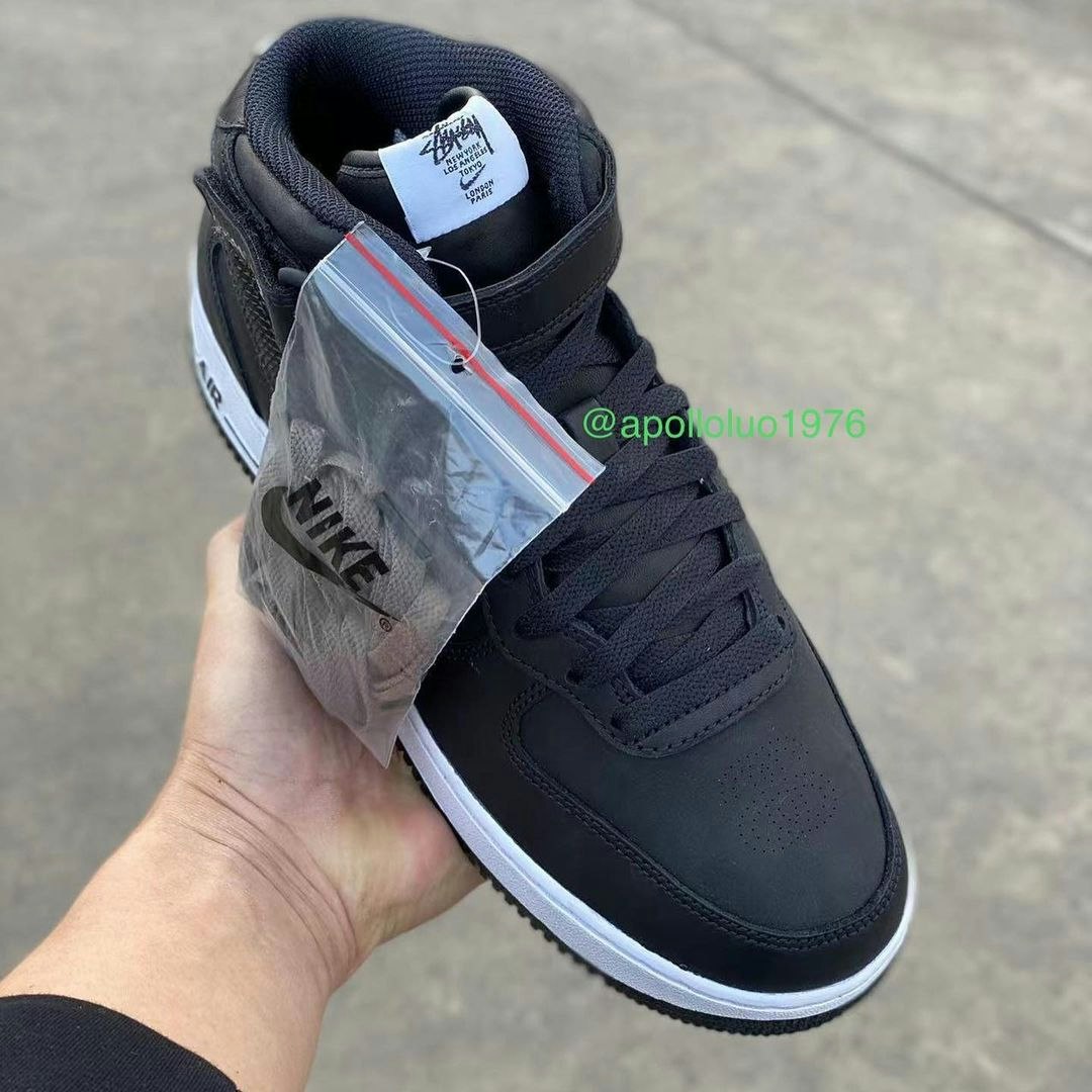 Stüssy x Nike Air Force 1 Mid "Black"