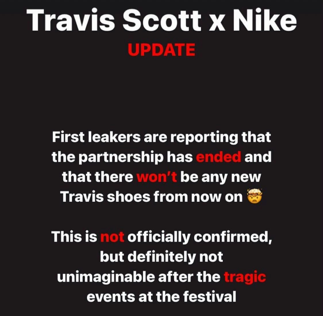 Travis Scott und Nike trennen sich?!