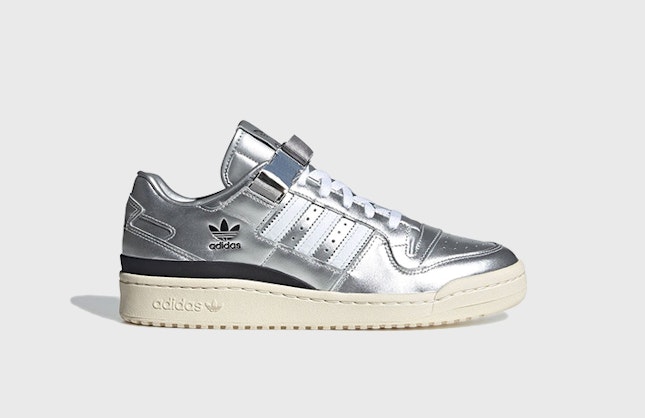 atmos x adidas Forum Low "Metallic Silver"