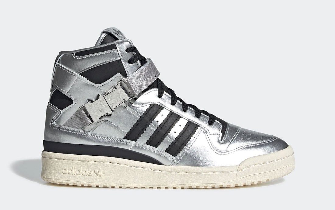 atmos x adidas Forum High "Metallic Silver"