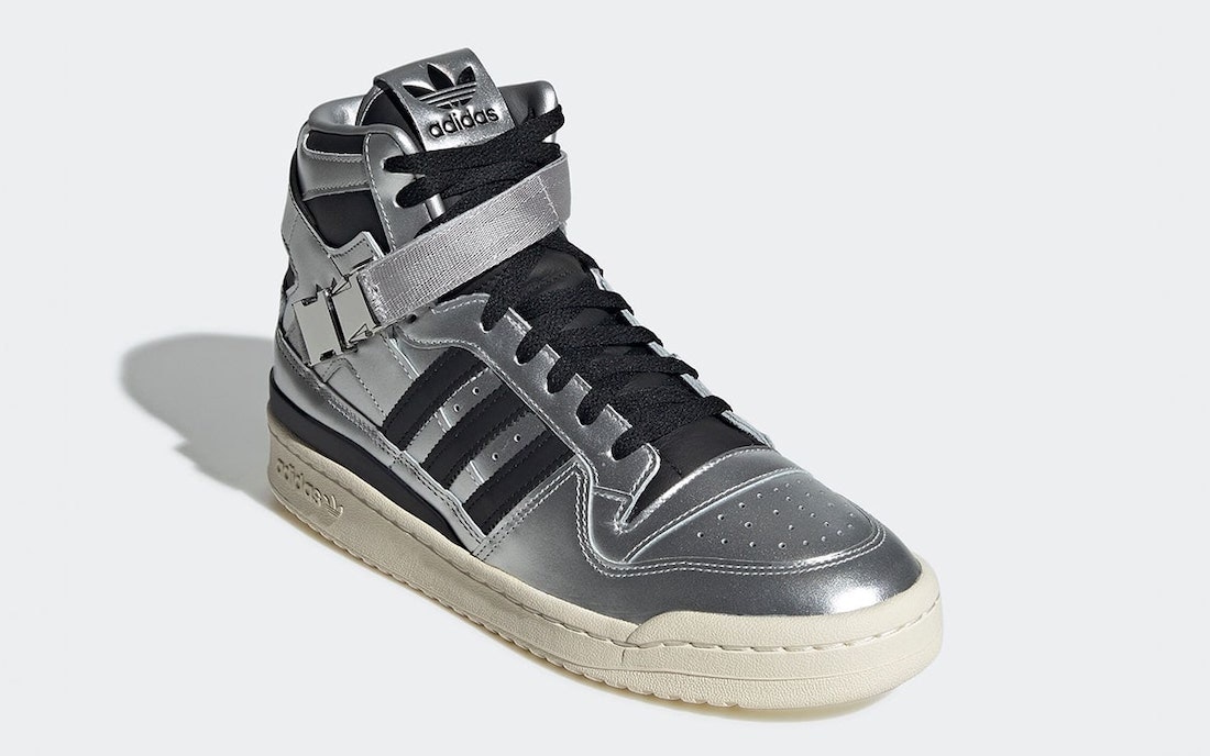 atmos x adidas Forum High "Metallic Silver"